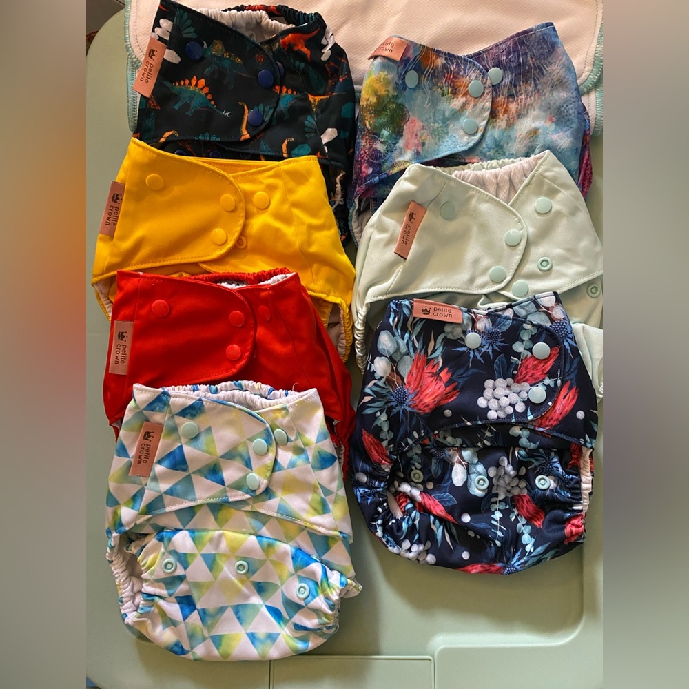 Cloth Diaper Set - Petite Crown, Swim XL (pocket diaper)